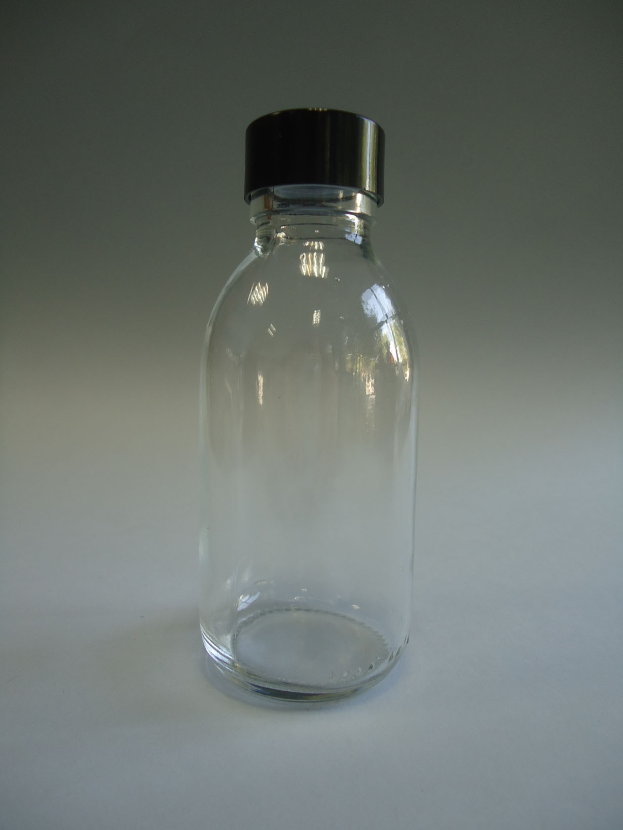 Frasco tapa y obturador  125 ml. transparente (pack 104 uni.)